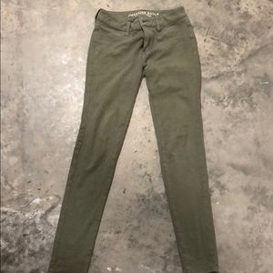 Olive green jeggings